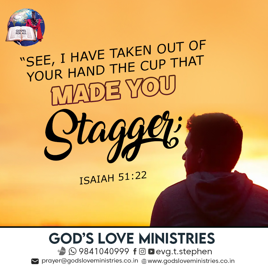 Isaiah 51:22 :: God's Love Ministries - Today's Promise